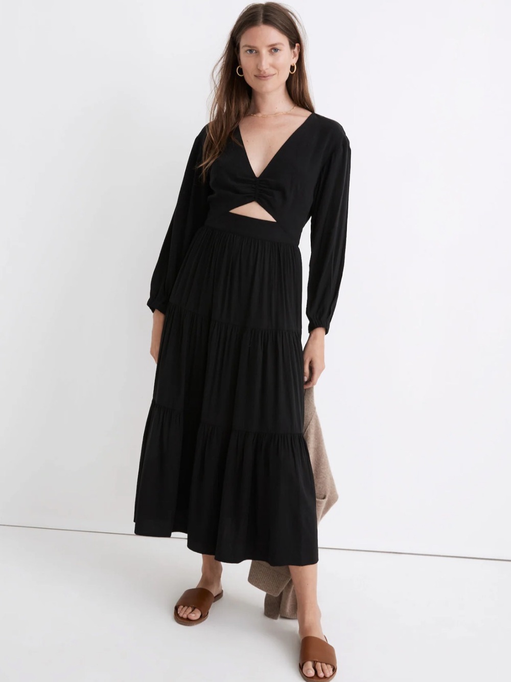 Madewell Lusterweave Cutout Midi Dress BNWT